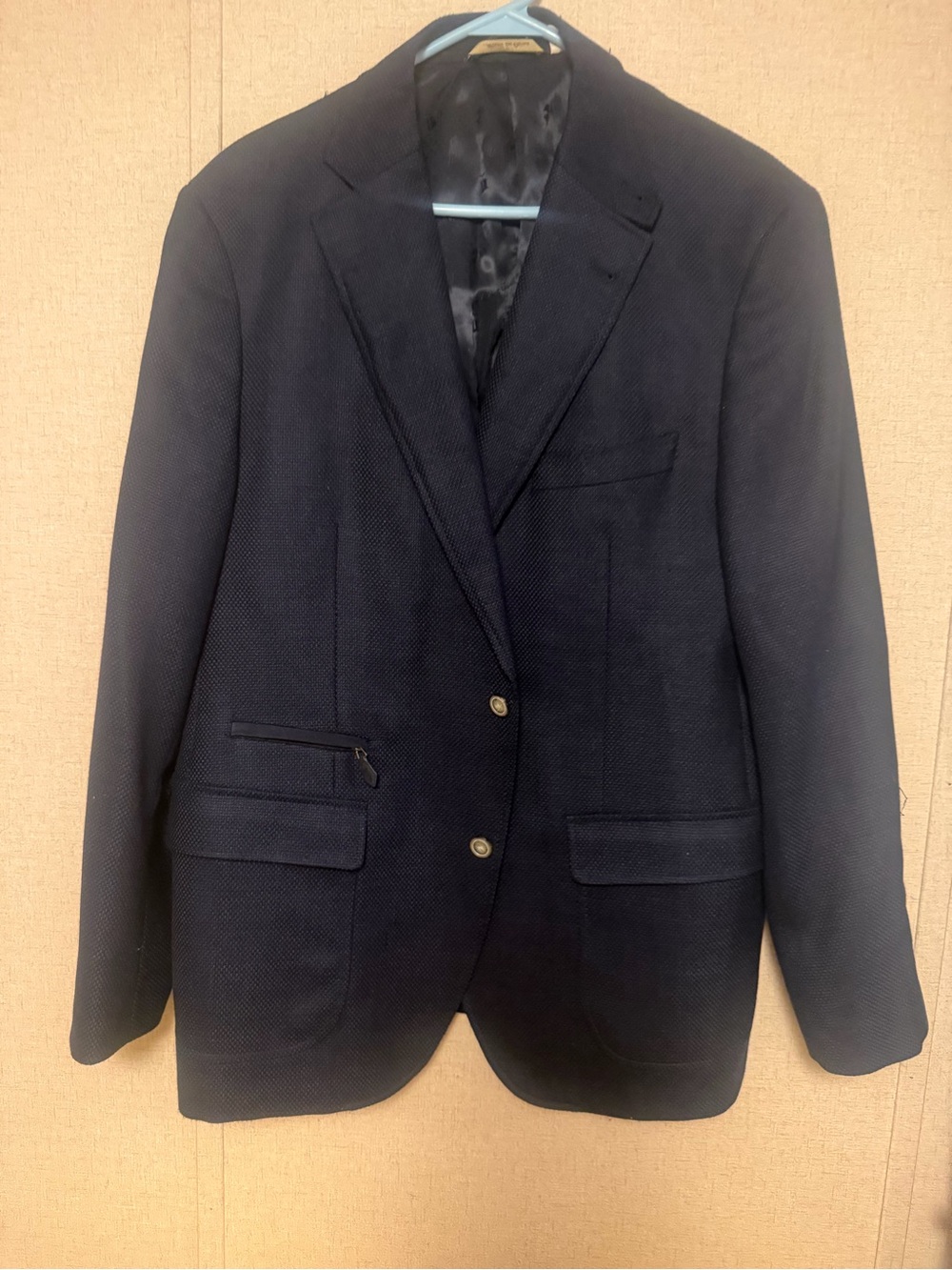 Robert Graham Navy Textured Two-Button Sport Coat